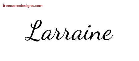 Larraine Lively Script Name Tattoo Designs