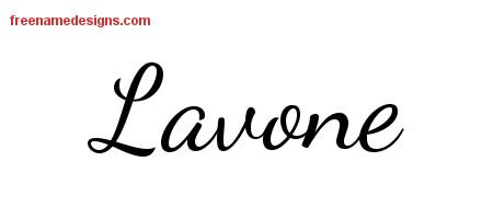 Lavone Lively Script Name Tattoo Designs
