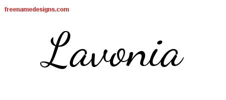 Lavonia Lively Script Name Tattoo Designs