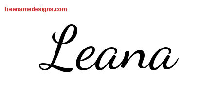 Leana Lively Script Name Tattoo Designs