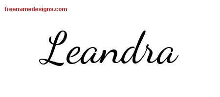 Leandra Lively Script Name Tattoo Designs