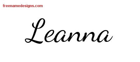 Leanna Lively Script Name Tattoo Designs