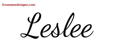 Leslee Lively Script Name Tattoo Designs