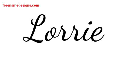 Lively Script Name Tattoo Designs Lorrie Free Printout - Free Name Designs