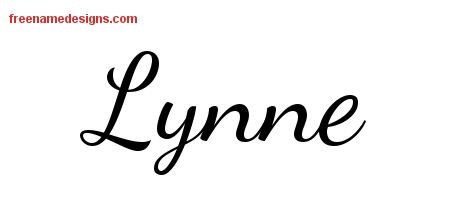 Lynne Lively Script Name Tattoo Designs