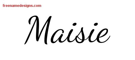 Maisie Lively Script Name Tattoo Designs