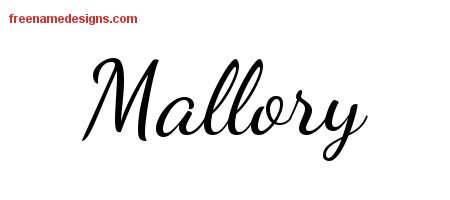 Mallory Lively Script Name Tattoo Designs