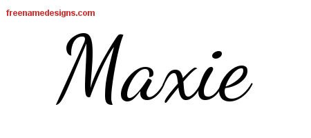 Maxie Lively Script Name Tattoo Designs