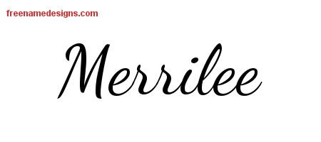 Merrilee Lively Script Name Tattoo Designs