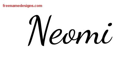Neomi Lively Script Name Tattoo Designs