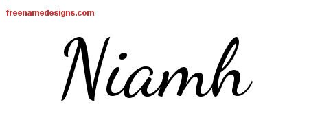 Niamh Lively Script Name Tattoo Designs
