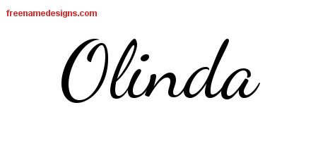 Olinda Lively Script Name Tattoo Designs