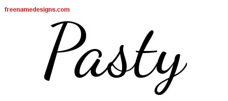 Pasty Lively Script Name Tattoo Designs