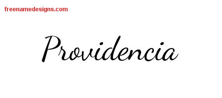 Providencia Lively Script Name Tattoo Designs