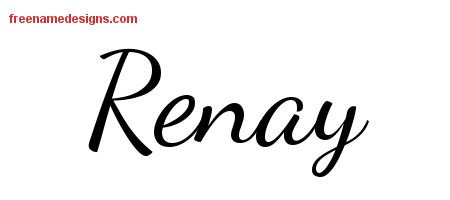 Renay Lively Script Name Tattoo Designs
