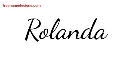 Rolanda Lively Script Name Tattoo Designs