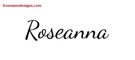 Roseanna Lively Script Name Tattoo Designs