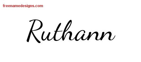 Ruthann Lively Script Name Tattoo Designs