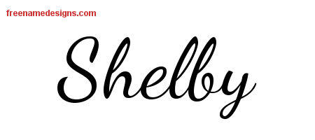 Lively Script Name Tattoo Designs Shelby Free Printout - Free Name Designs
