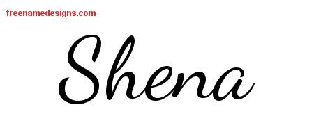 Shena Lively Script Name Tattoo Designs