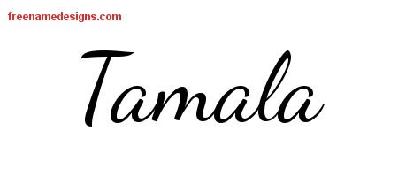 Tamala Lively Script Name Tattoo Designs