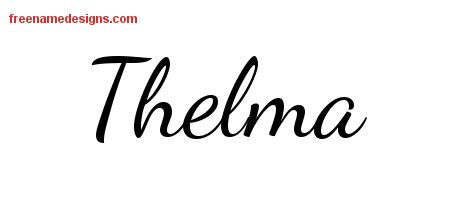 Thelma Lively Script Name Tattoo Designs