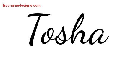 Tosha Lively Script Name Tattoo Designs