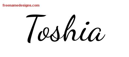 Toshia Lively Script Name Tattoo Designs