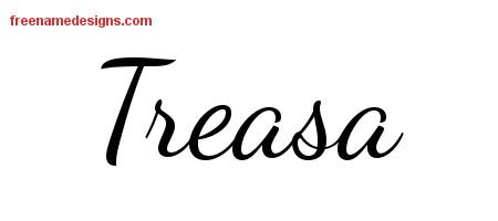 Treasa Lively Script Name Tattoo Designs