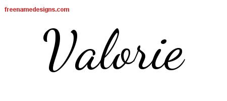 Valorie Lively Script Name Tattoo Designs