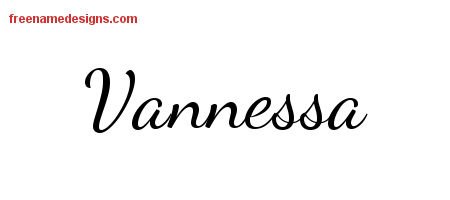 Vannessa Lively Script Name Tattoo Designs