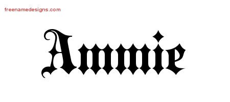 Ammie Old English Name Tattoo Designs