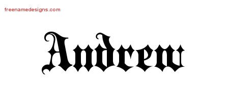 Andrew Old English Name Tattoo Designs