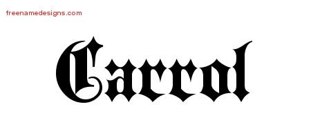 Carrol Old English Name Tattoo Designs