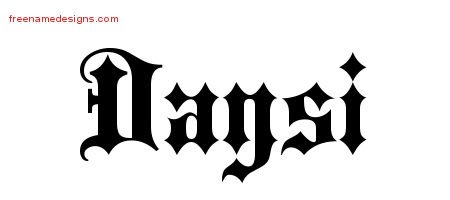 Daysi Old English Name Tattoo Designs