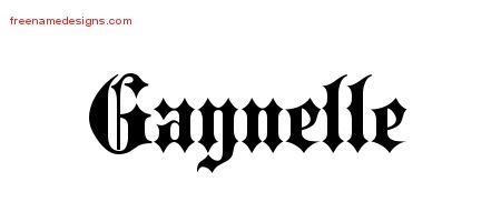 Gaynelle Old English Name Tattoo Designs