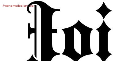 Joi Old English Name Tattoo Designs