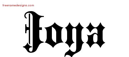 Joya Old English Name Tattoo Designs