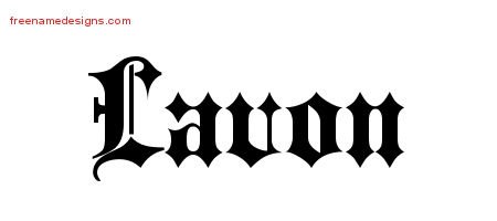 Lavon Old English Name Tattoo Designs