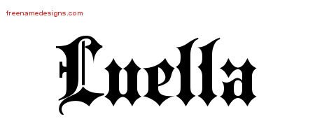 Luella Old English Name Tattoo Designs