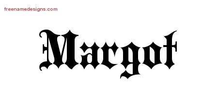 Margot Old English Name Tattoo Designs
