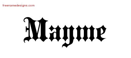 Mayme Old English Name Tattoo Designs