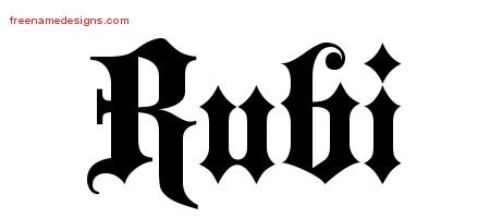 Rubi Old English Name Tattoo Designs