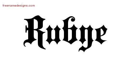 Rubye Old English Name Tattoo Designs