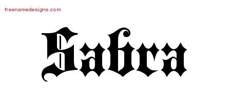 Sabra Old English Name Tattoo Designs
