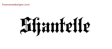 Shantelle Old English Name Tattoo Designs