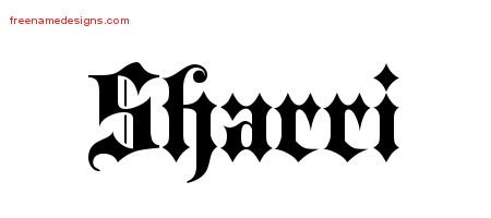Sharri Old English Name Tattoo Designs