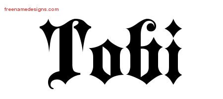 Tobi Old English Name Tattoo Designs