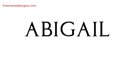 Abigail Regal Victorian Name Tattoo Designs
