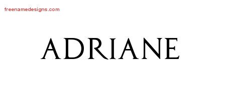 Adriane Regal Victorian Name Tattoo Designs